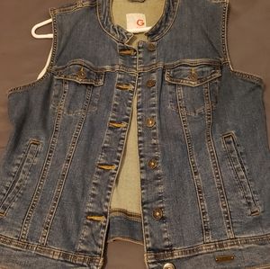 G by Guess denim vest XL